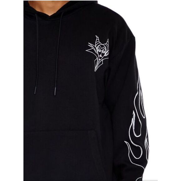 Disney Villains Embroidered Maleficent Hoodie Black Unisex Size XL Nwot - Picture 3 of 7